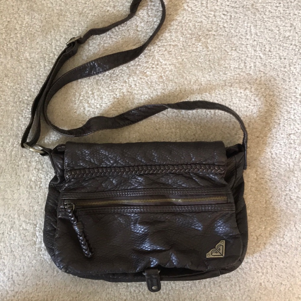 ROXY brown leather purse